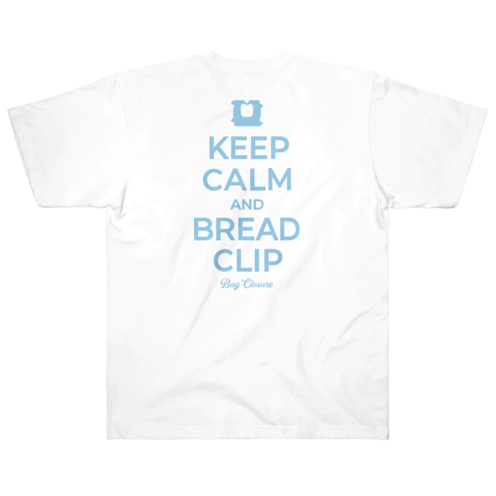 スタンダードTシャツ800円引き！4月29日(月)23時59分まで！！★kg_shopの[☆両面] KEEP CALM AND BREAD CLIP [ライトブルー] ヘビーウェイトTシャツ