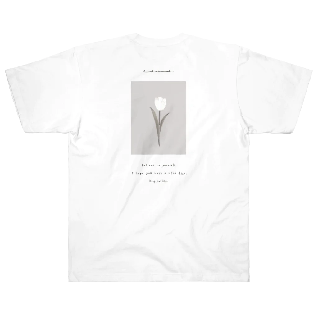 rilybiiのpeach belly milk tea × sugar Tulip* Message Heavyweight T-Shirt