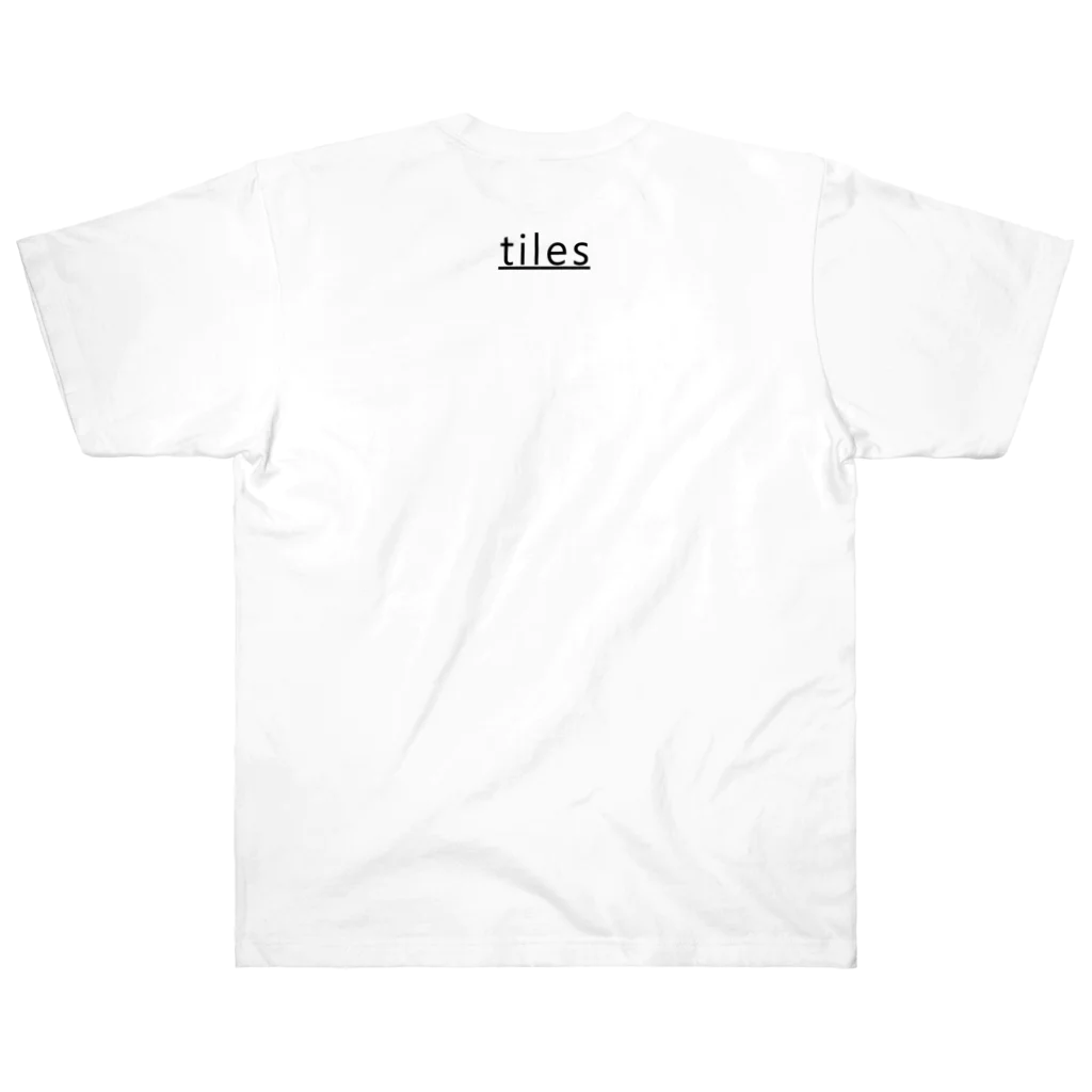 生物＝ケモノのヲ店の『tiles』Sea horse Heavyweight T-Shirt