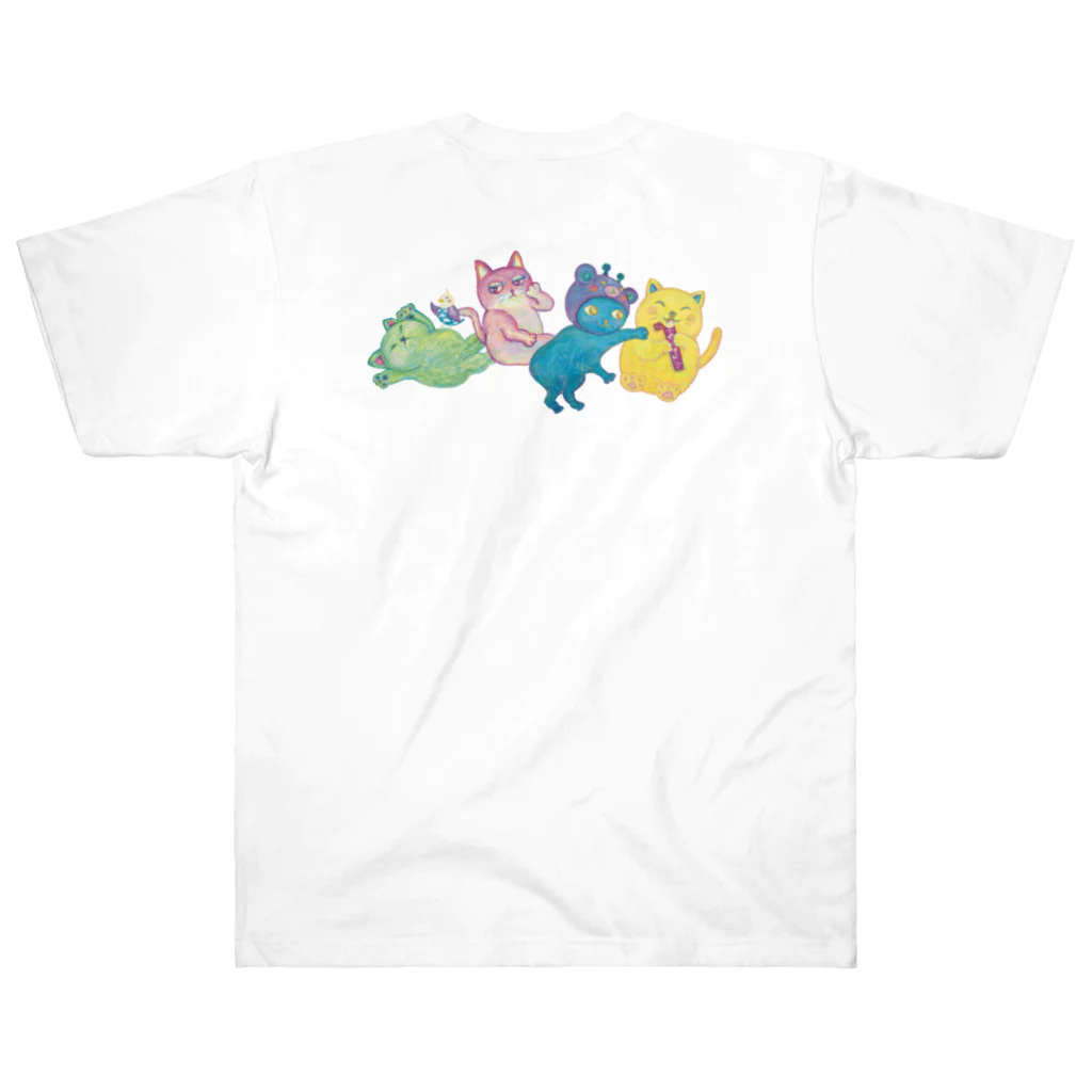 char pottery のトリねこパーティー Heavyweight T-Shirt