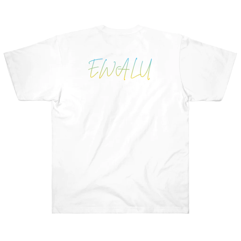 EWALUのEWALUロゴpart2 ヘビーウェイトTシャツ