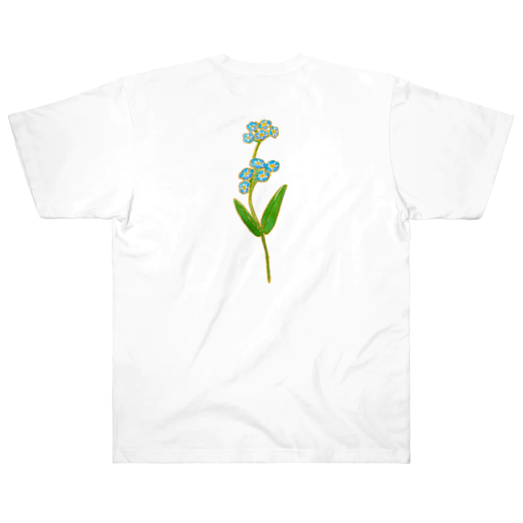 segasworksのForget me not（勿忘草と燕ちゃん） Heavyweight T-Shirt