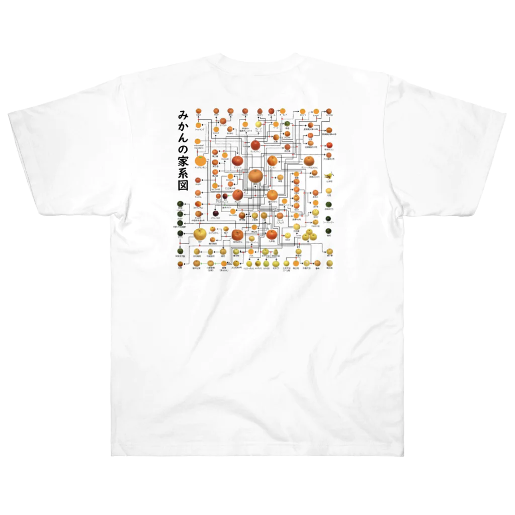 みかんノートのみかんの家系図 Heavyweight T-Shirt