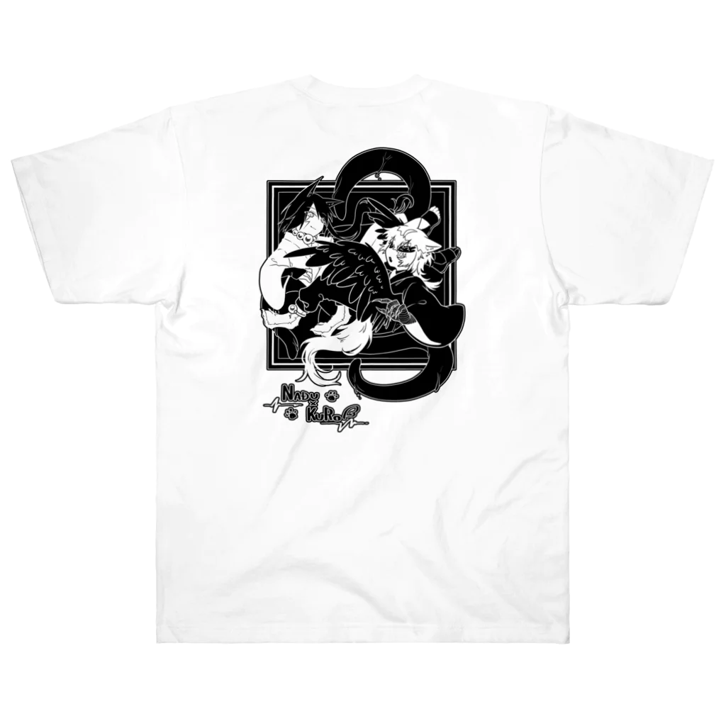 狐火箱のNADU×KURO(淡色地向け) Heavyweight T-Shirt