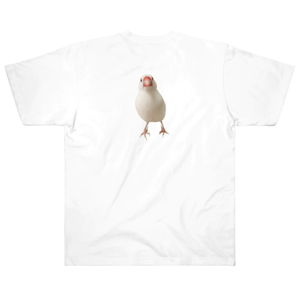もちらむショップの白文鳥のおもちちゃん ヘビーウェイトTシャツ