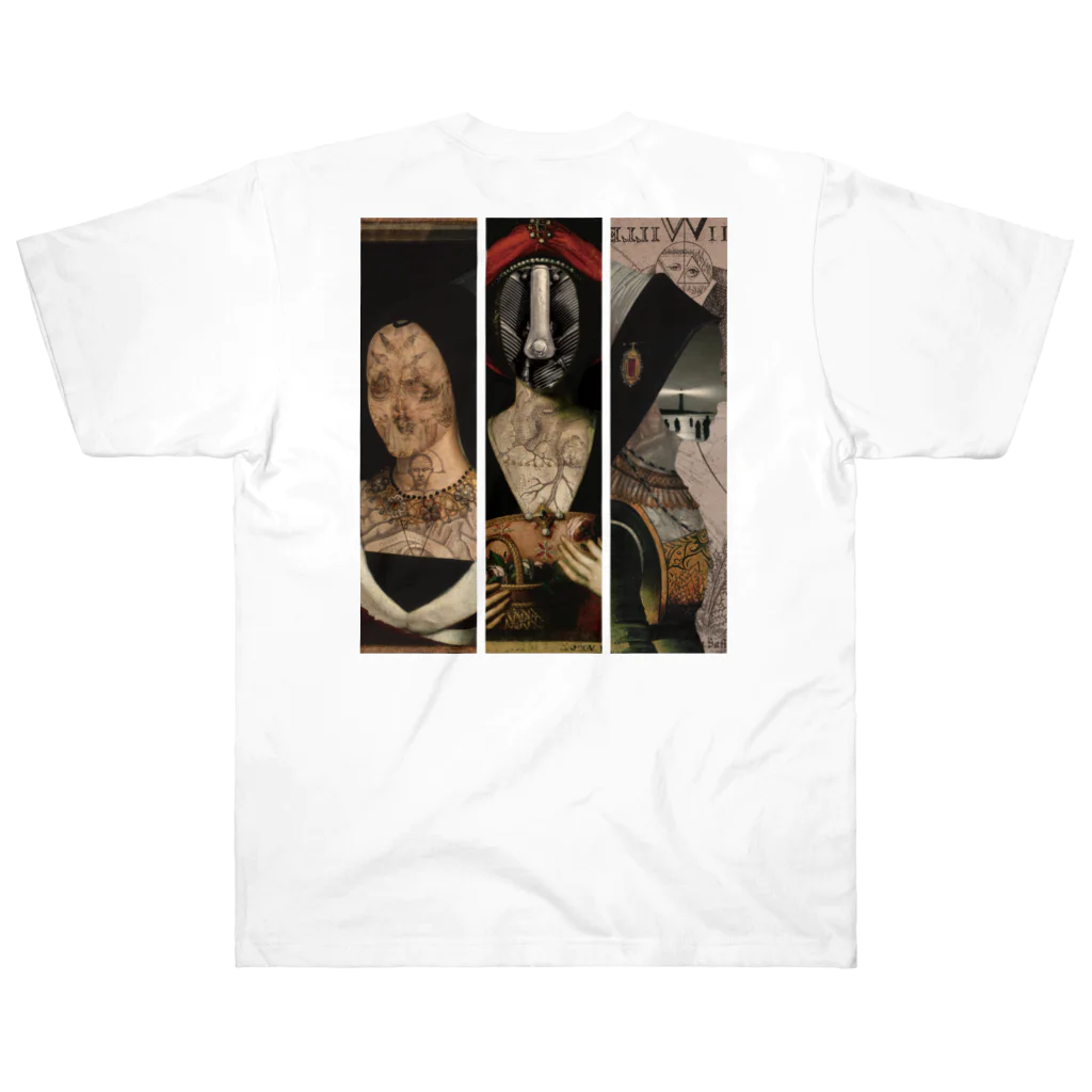 404 Art WorksのThree Heads In the Void Heavyweight T-Shirt