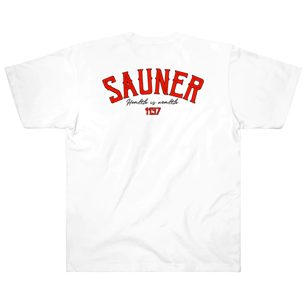 Super Sauna StyleのSAUNER1137 Red Heavyweight T-Shirt