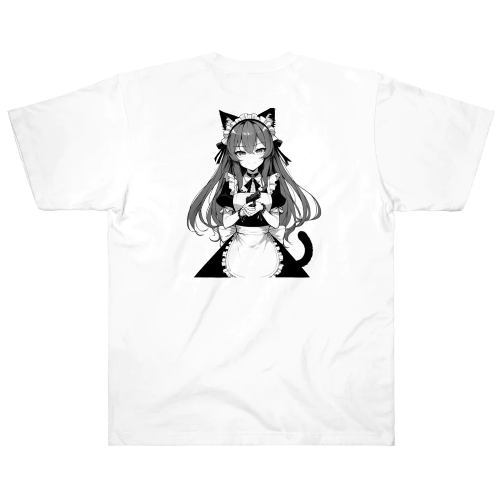 cray299の闘う猫メイド（ハンドガン） Heavyweight T-Shirt