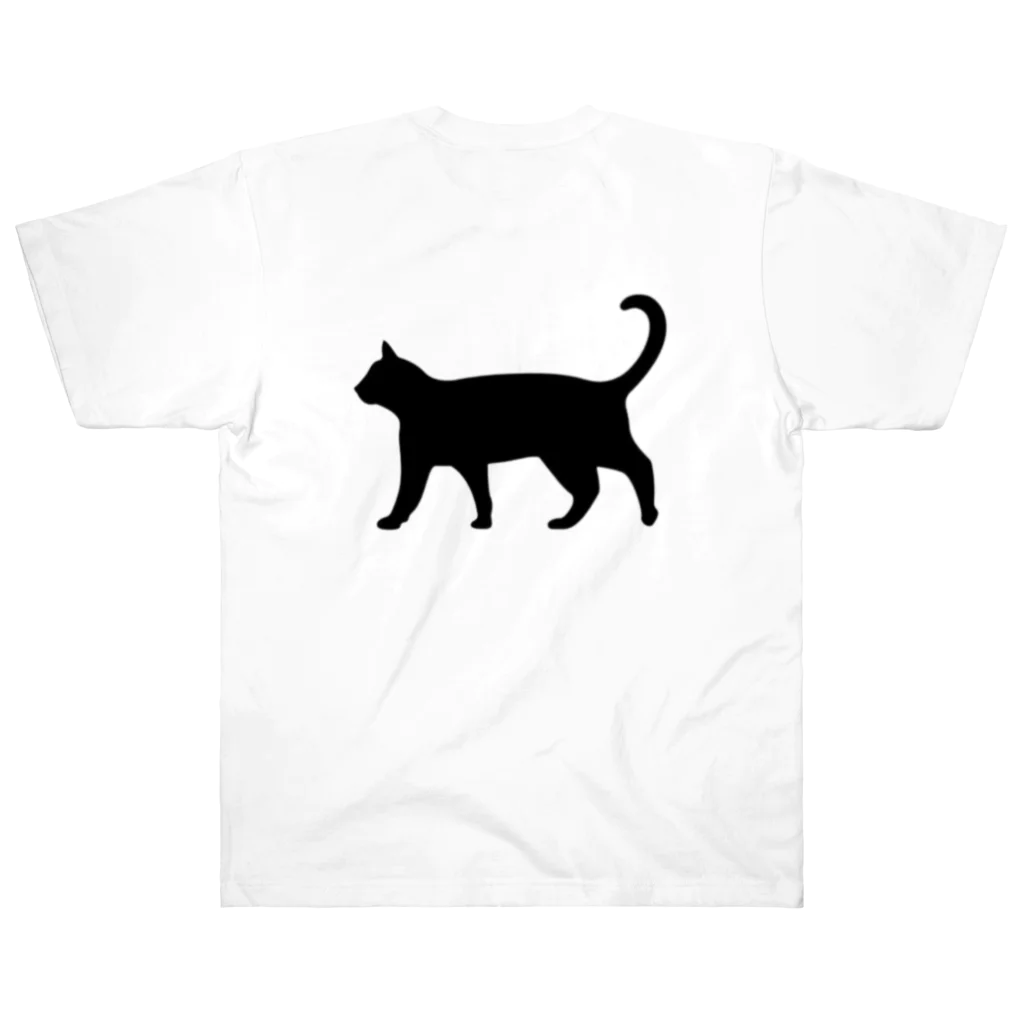 Teatime ティータイムの黒猫は見ていた　ねこ Heavyweight T-Shirt