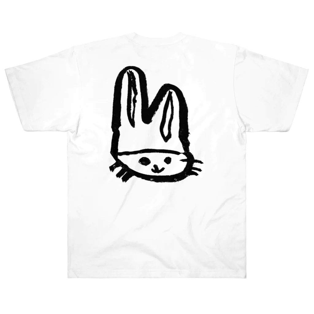 漢字Tシャツ通販の筆うさ墨絵（ふでうさ すみえ） ヘビーウェイトTシャツ