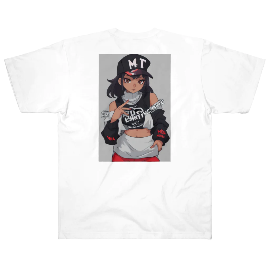 RYU_RYUのhip-hop レディース Heavyweight T-Shirt