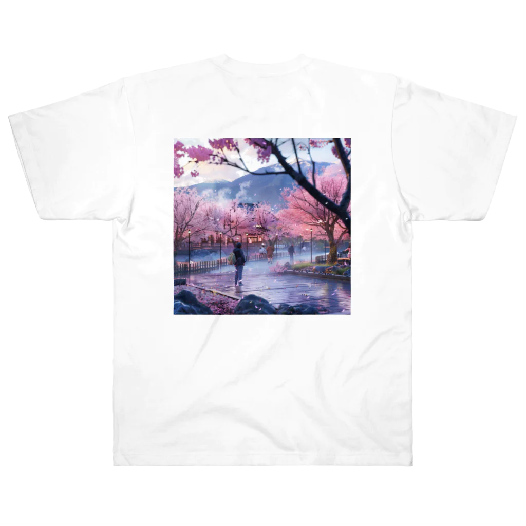 AQUAMETAVERSEの満開の桜を鑑賞する私 アメジスト 2846 Heavyweight T-Shirt