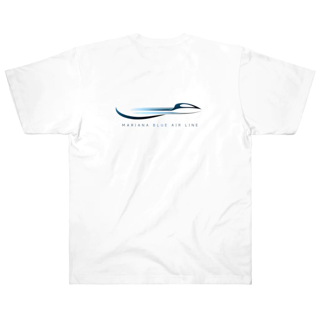 lasmarianas_officialのMariana Blue Airline Heavyweight T-Shirt