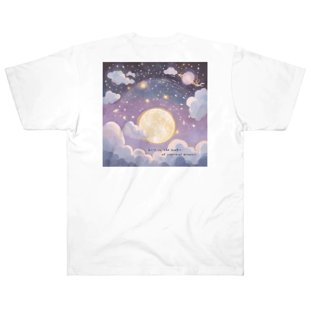 hydrangea-macrophyllaのLost in the magic of celestial dreams. ヘビーウェイトTシャツ