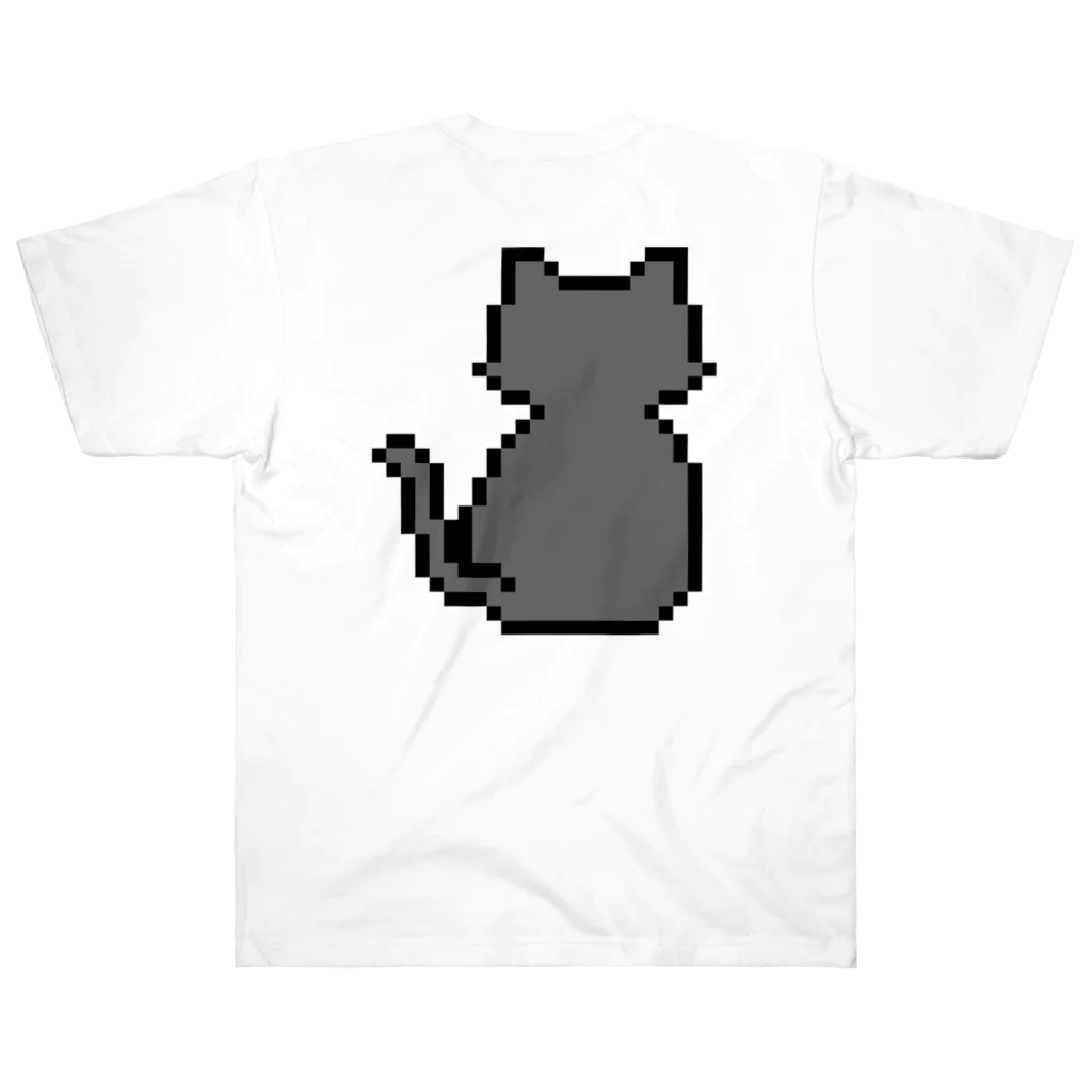 モチクマのハチワレ猫のドット絵 Heavyweight T-Shirt