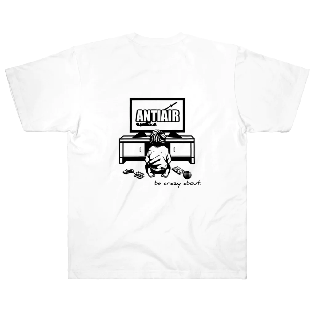 ANTIAIRのANTIAIR 子どもロゴ　黒T専用 ヘビーウェイトTシャツ