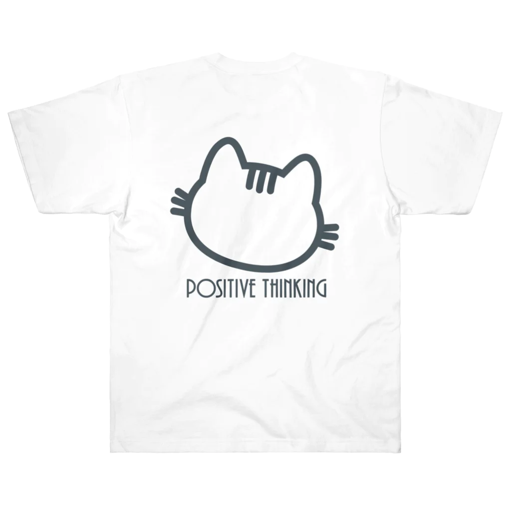 PT @ key-_-bouのポジティブ猫 ４代目 ヘビーウェイトTシャツ