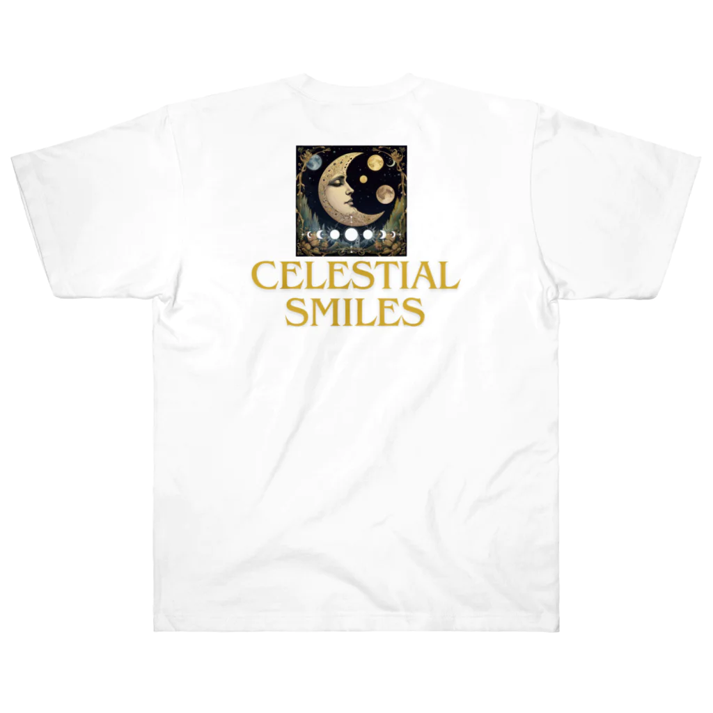 Mellow-Skyの「Celestial Smiles（天空の微笑み）」 ヘビーウェイトTシャツ