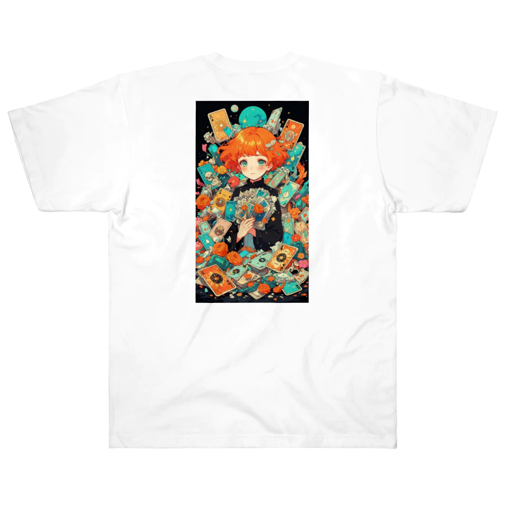 AQUAMETAVERSEのトランプ占いの少女 アメジスト 2846 ヘビーウェイトTシャツ