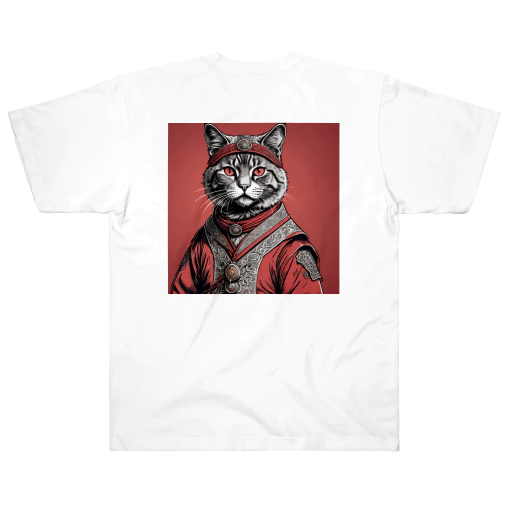 hogarakuの縄文猫 ヘビーウェイトTシャツ