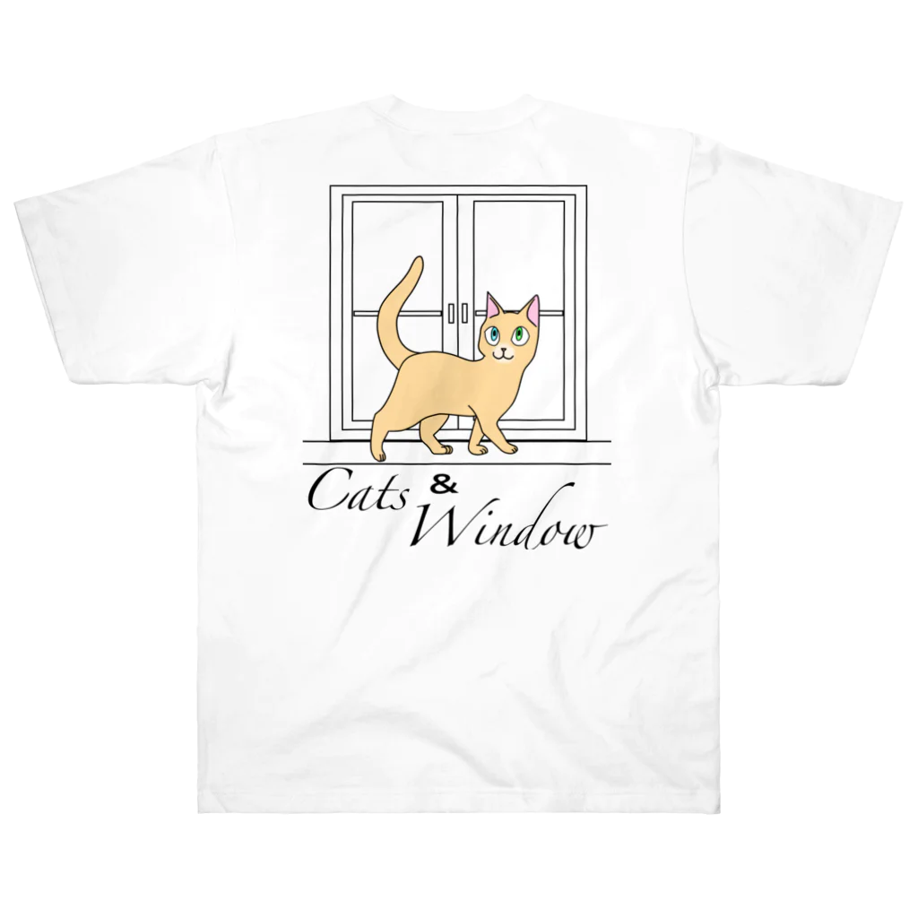 ONPu.ARTのCats & Windowシリーズ ヘビーウェイトTシャツ