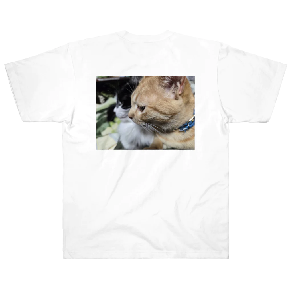 ayamomohidemiのキュートな猫猫あくび Heavyweight T-Shirt