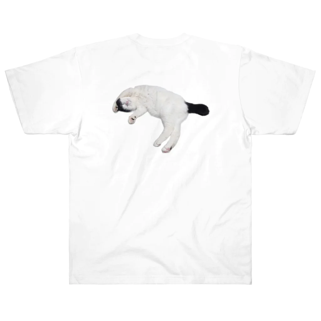 クリスタの尻尾が短い保護猫 たぬちゃん ヘビーウェイトTシャツ