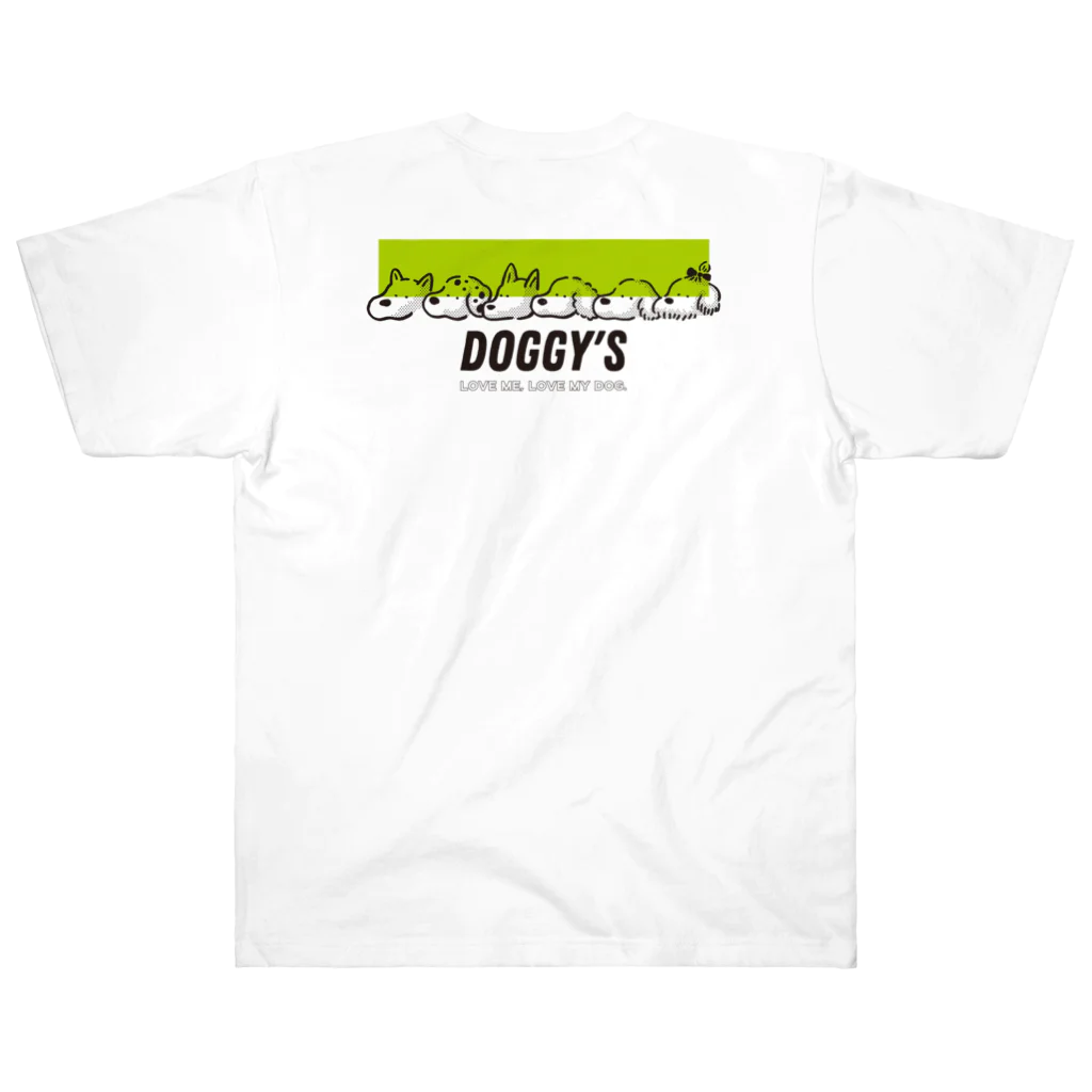 SATONOEのDOGGY'S グリーンver. ヘビーウェイトTシャツ