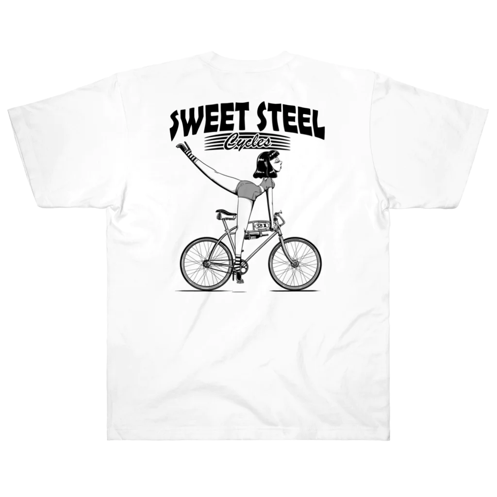 nidan-illustrationの"SWEET STEEL Cycles" #2 ヘビーウェイトTシャツ