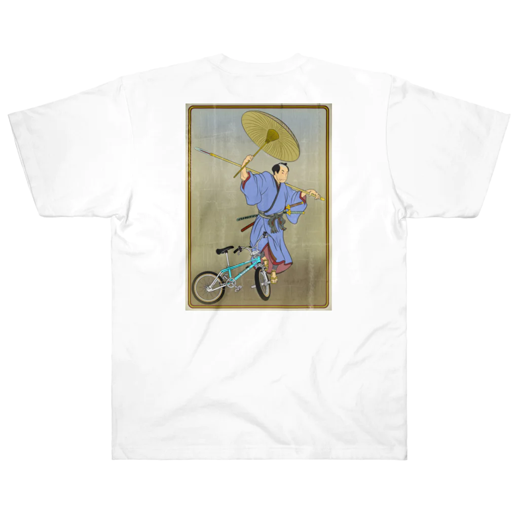 nidan-illustrationの"bmx samurai" #2 ヘビーウェイトTシャツ