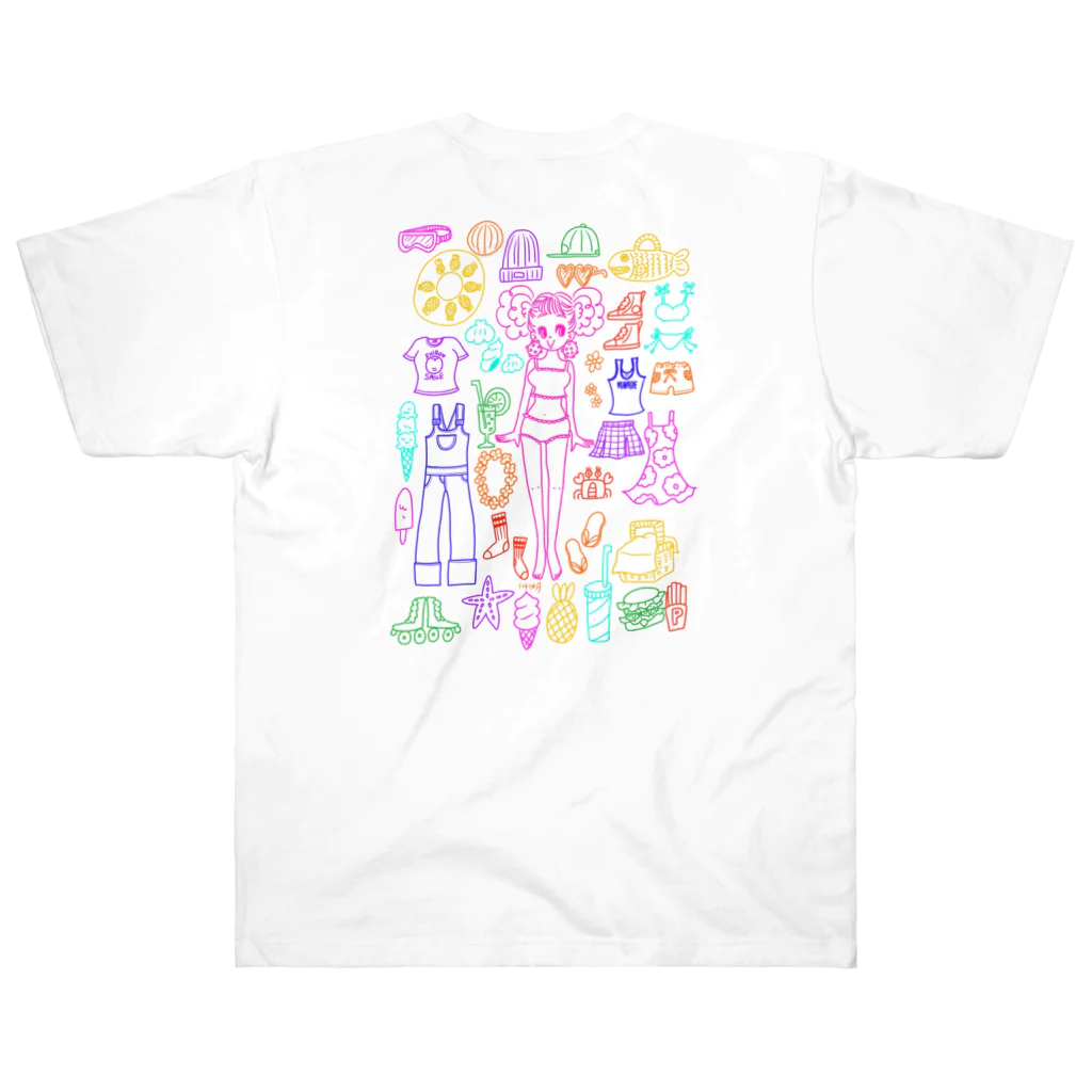 Yukina Fujiwaraのお着替えなつこ Heavyweight T-Shirt