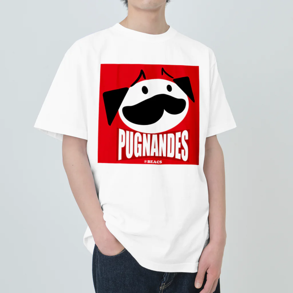 BEACSのPUGNANDES2022_Red ヘビーウェイトTシャツ