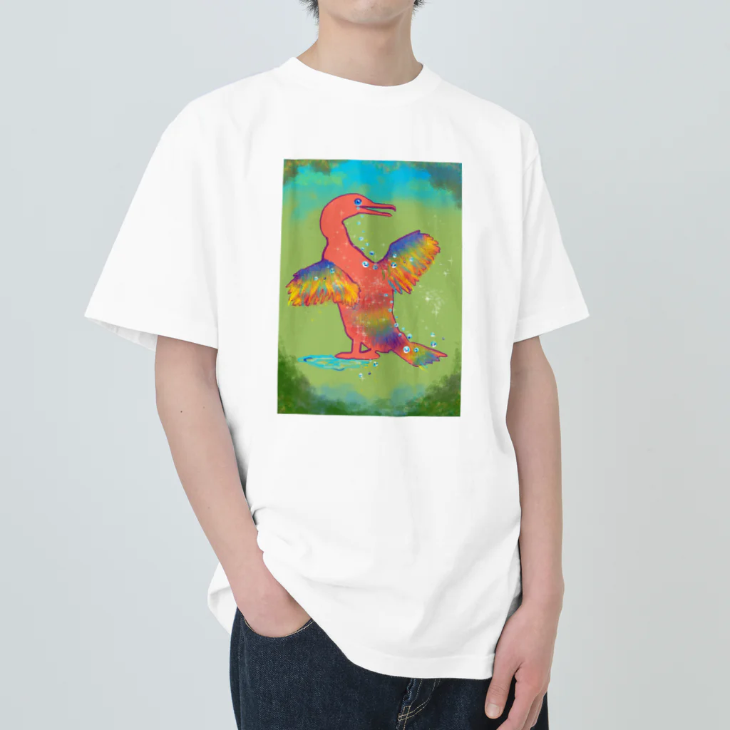 100 Papageno Storyの飛べない鳥のかけるん ヘビーウェイトTシャツ