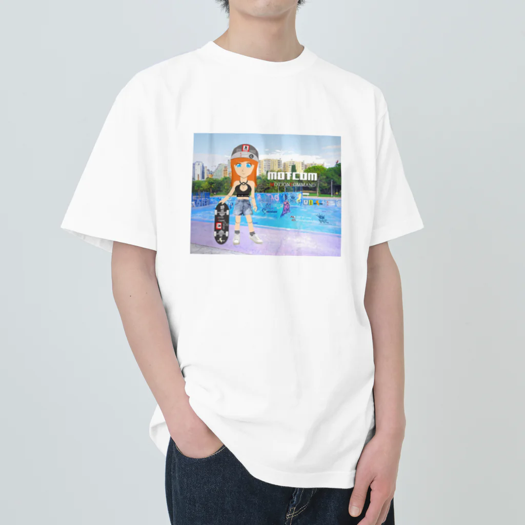 MOTCOM Winkel+の「スケボー女子」Skateboard girls ヘビーウェイトTシャツ