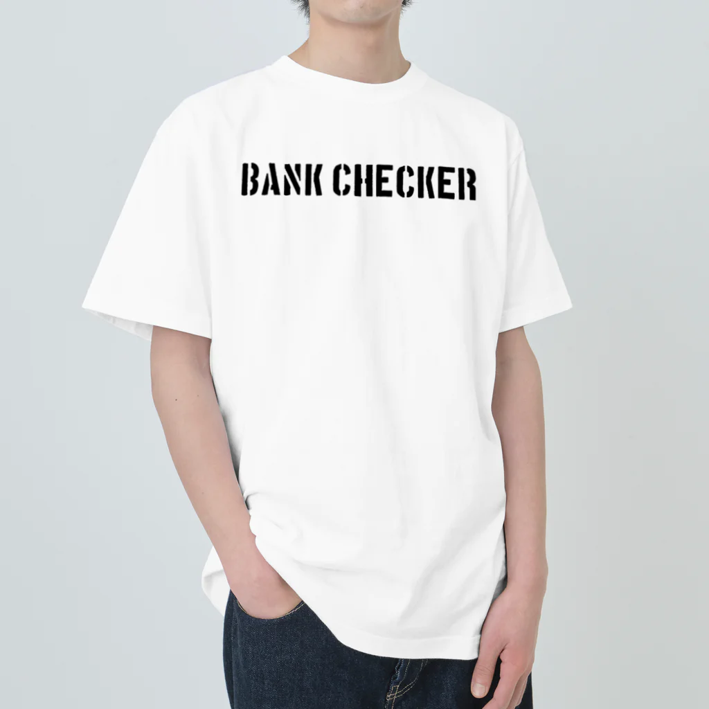 ミニ四駆ショップ４４のBankchecker　黒プリ ヘビーウェイトTシャツ