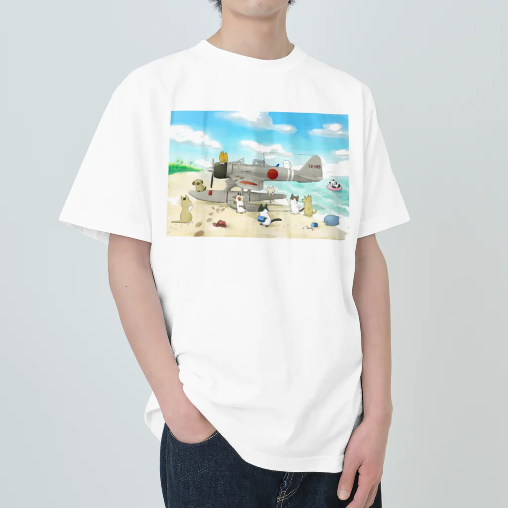 Kurobe-22のどうぶつさん Heavyweight T-Shirt