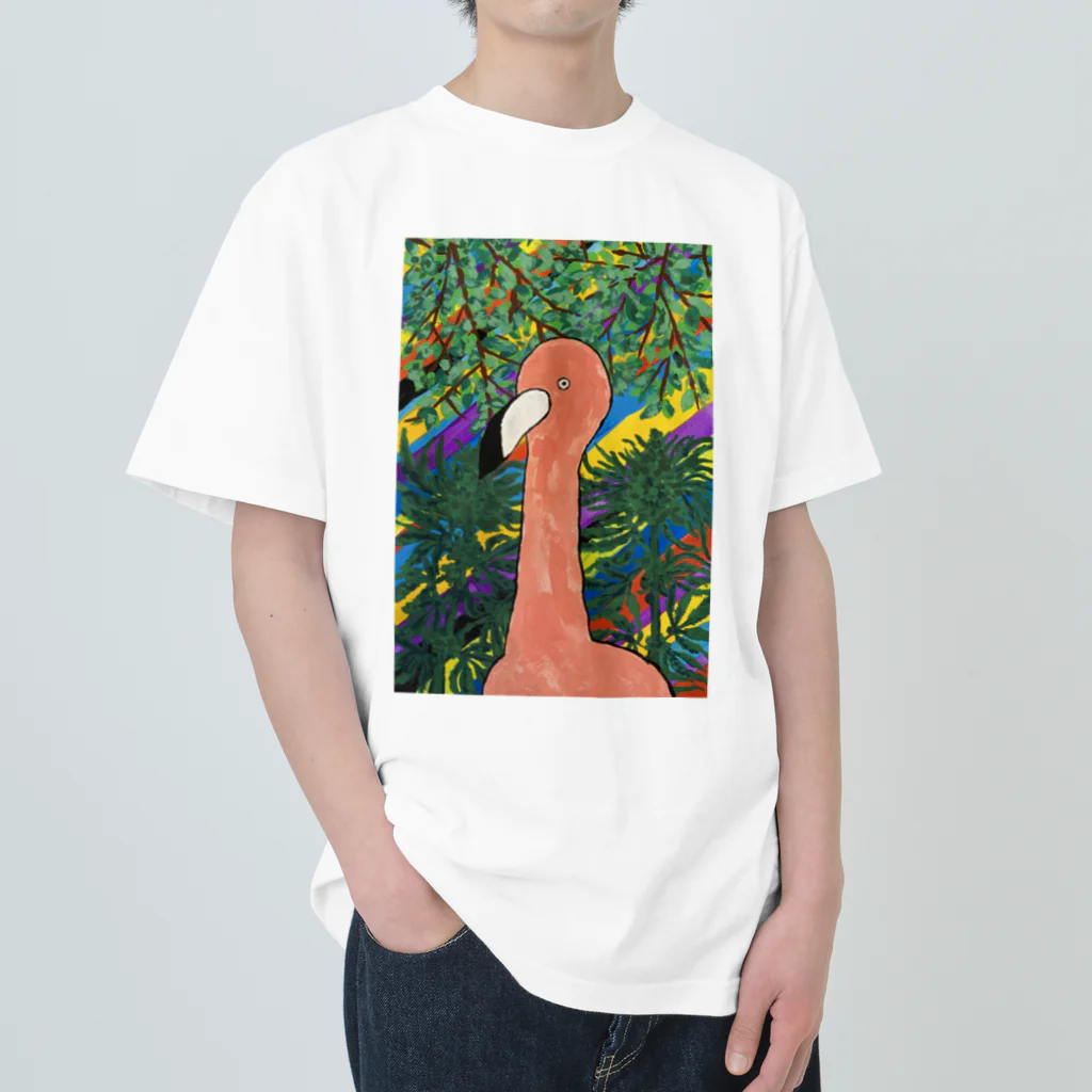 片倉のフラミンゴ Heavyweight T-Shirt