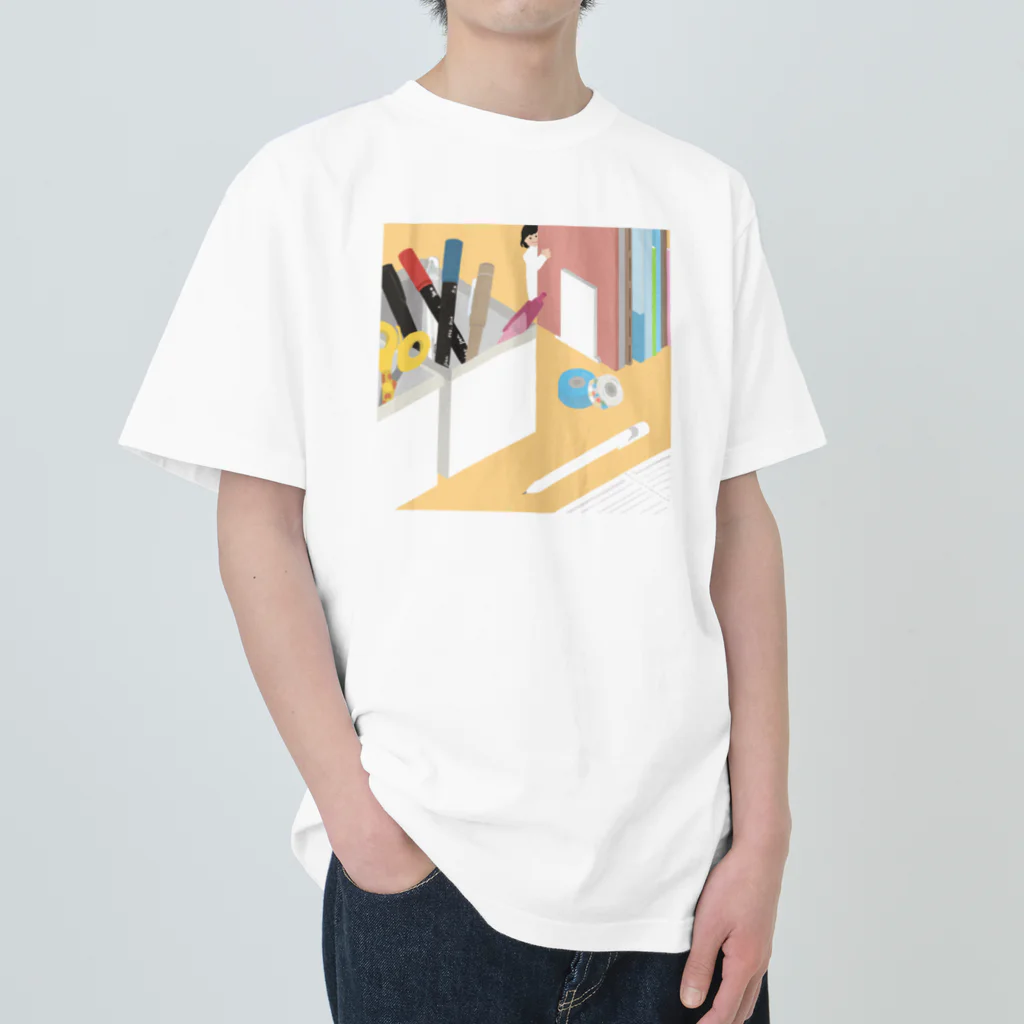 とりやまいろいろグッズの文房具大好き Heavyweight T-Shirt