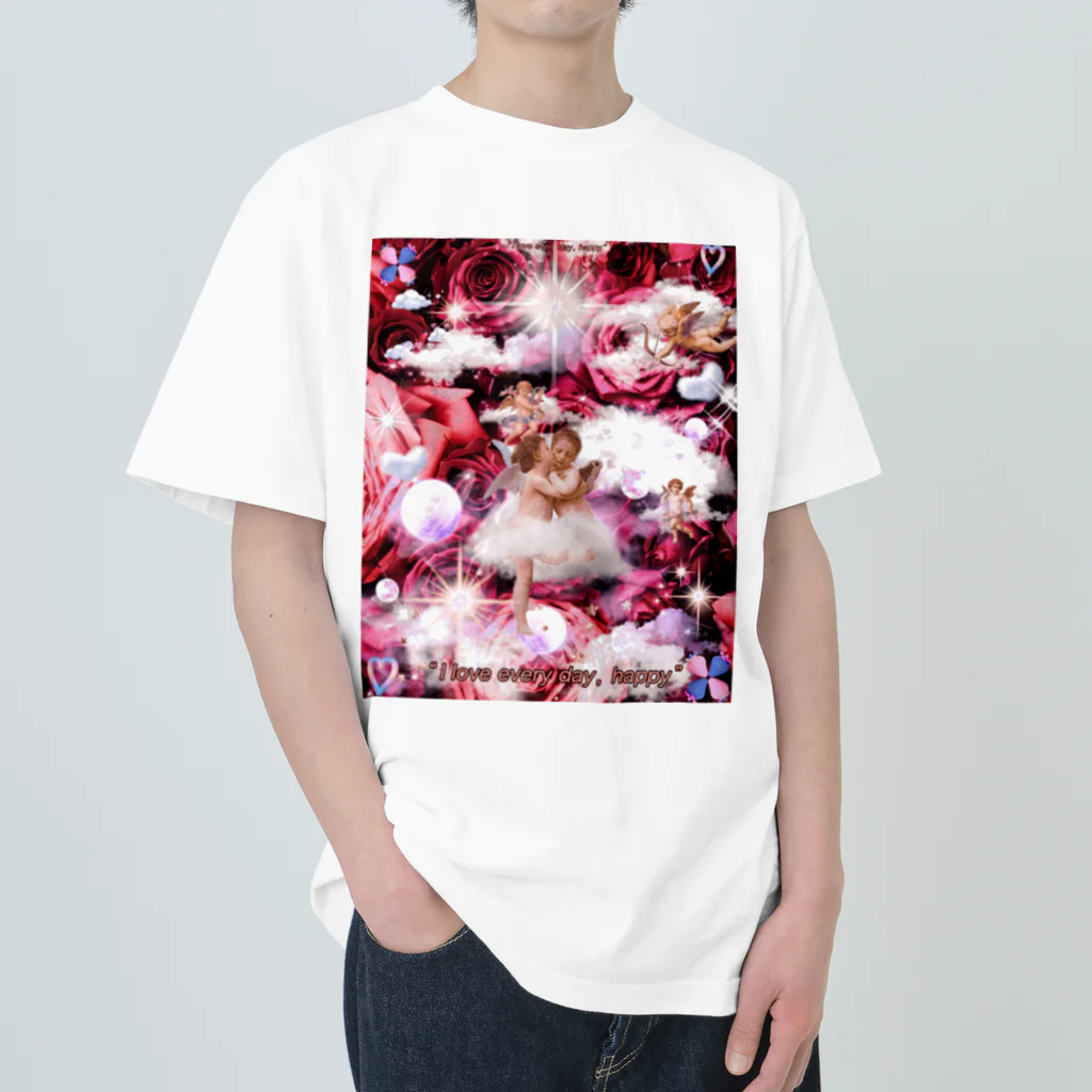 桜花-ouka-のLoveAngel Heavyweight T-Shirt