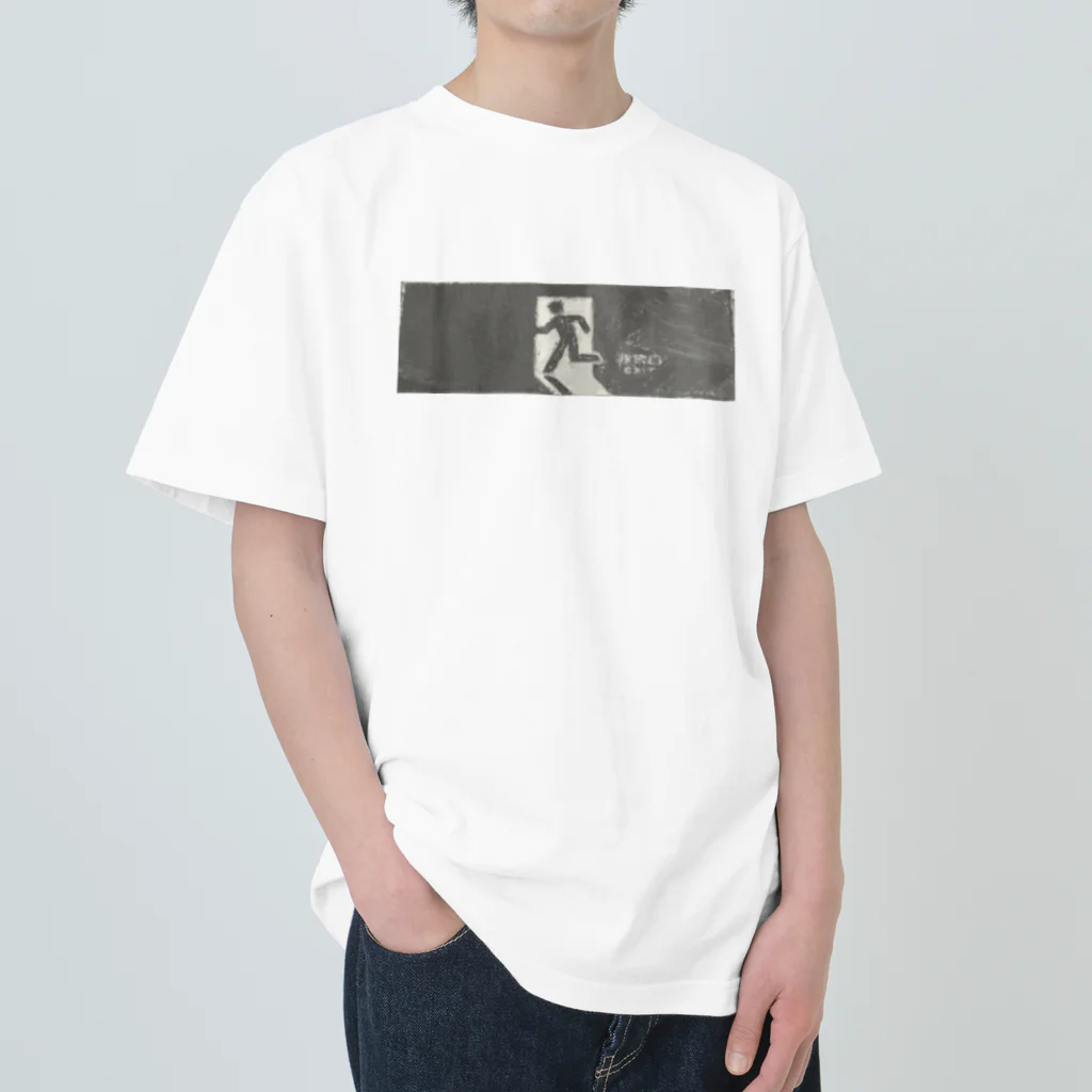 ayatospetrovの誘導灯　手描きデッサン風 Heavyweight T-Shirt