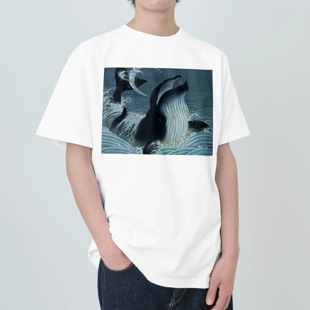 アトリエあうん(日本画家・塩崎顕)の鯨象Tシャツ Heavyweight T-Shirt