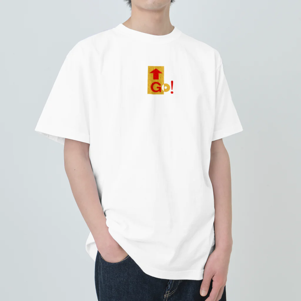 オカダちゃんの【前面】GO!GO! ガス管用スコッチレーン E Heavyweight T-Shirt