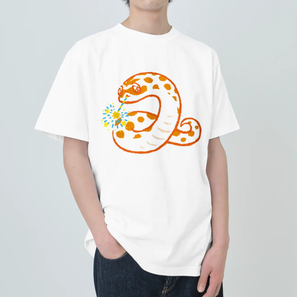 おにぎり屋のヘビ花火シシバナ（オレンジver） Heavyweight T-Shirt