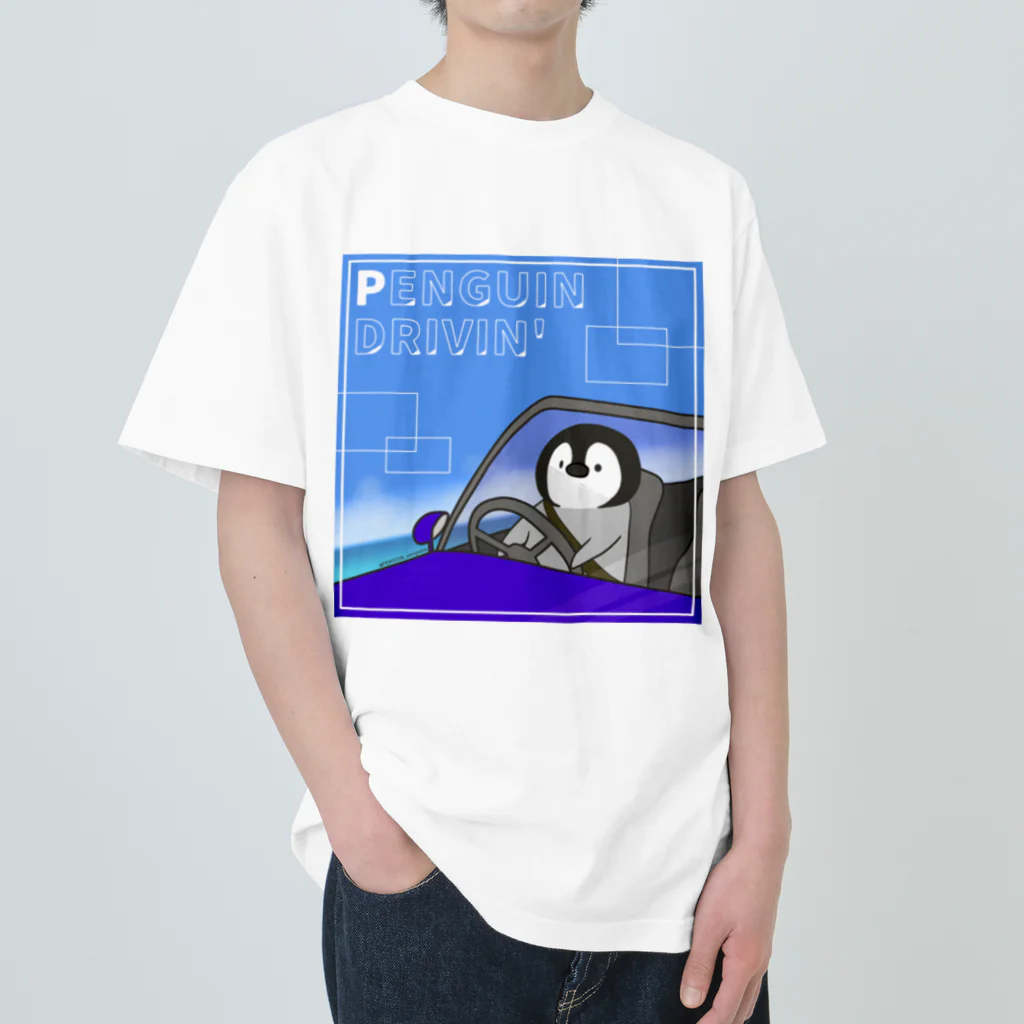 南極基地の売店コーナー by HIRO･θ･PENのサマードライブペンギン・Tシャツ Heavyweight T-Shirt