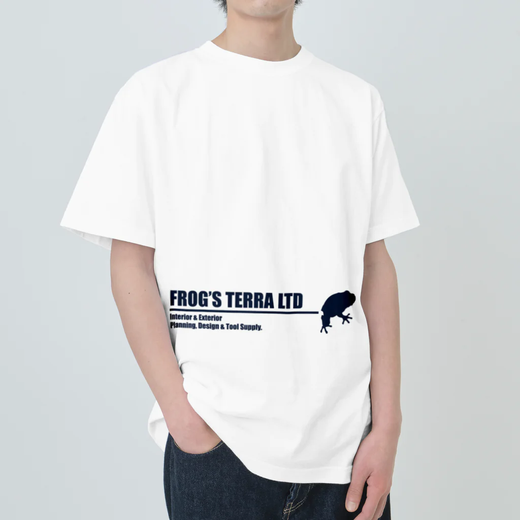 FROG'S TERRA LTDのシルエット　ロゴ　ディープシーブルー Heavyweight T-Shirt