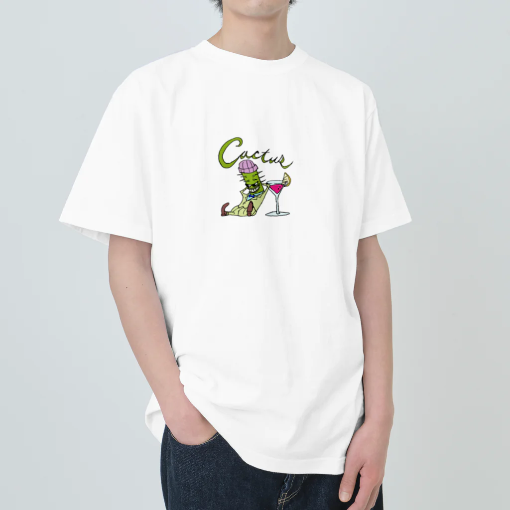 べーぐるおのイラストグッズのカクタス・ダニエル ヘビーウェイトTシャツ