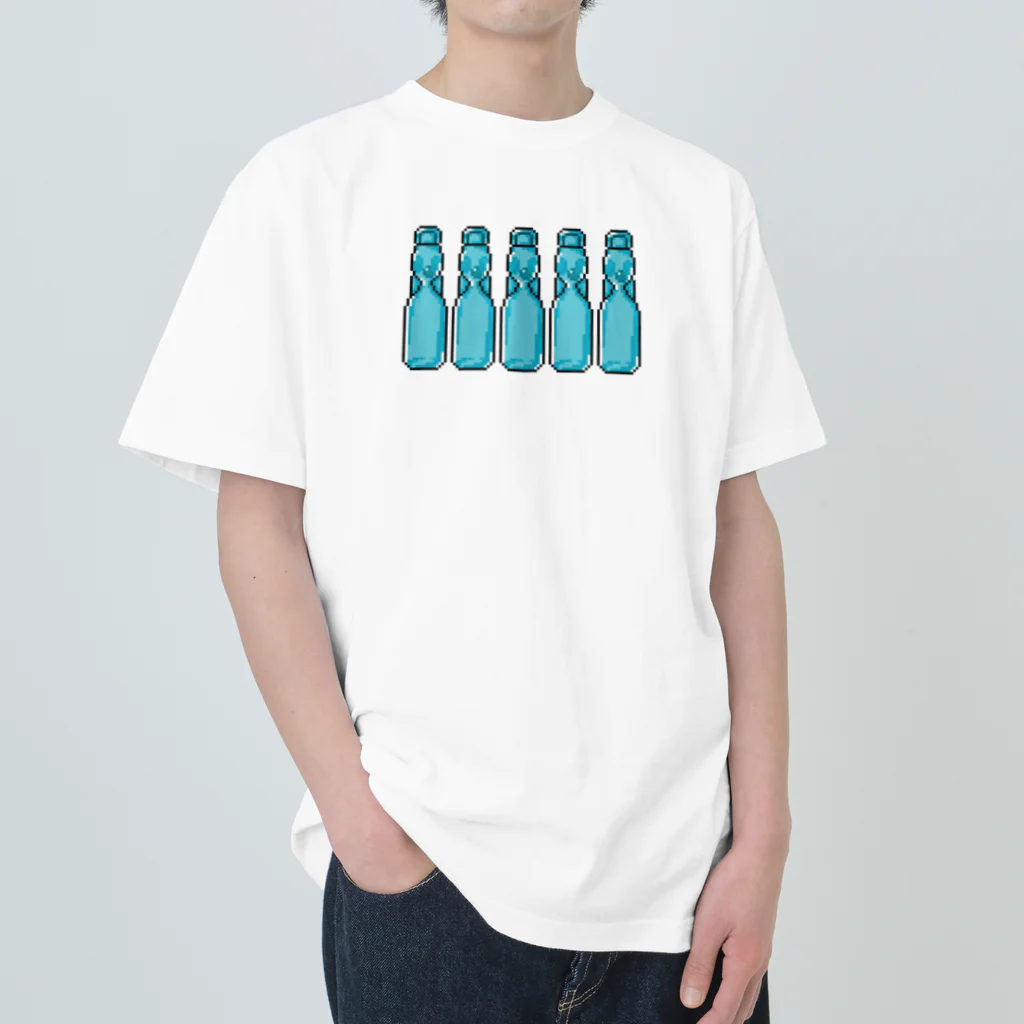 yuNN3のドット絵　ラムネ5本 Heavyweight T-Shirt