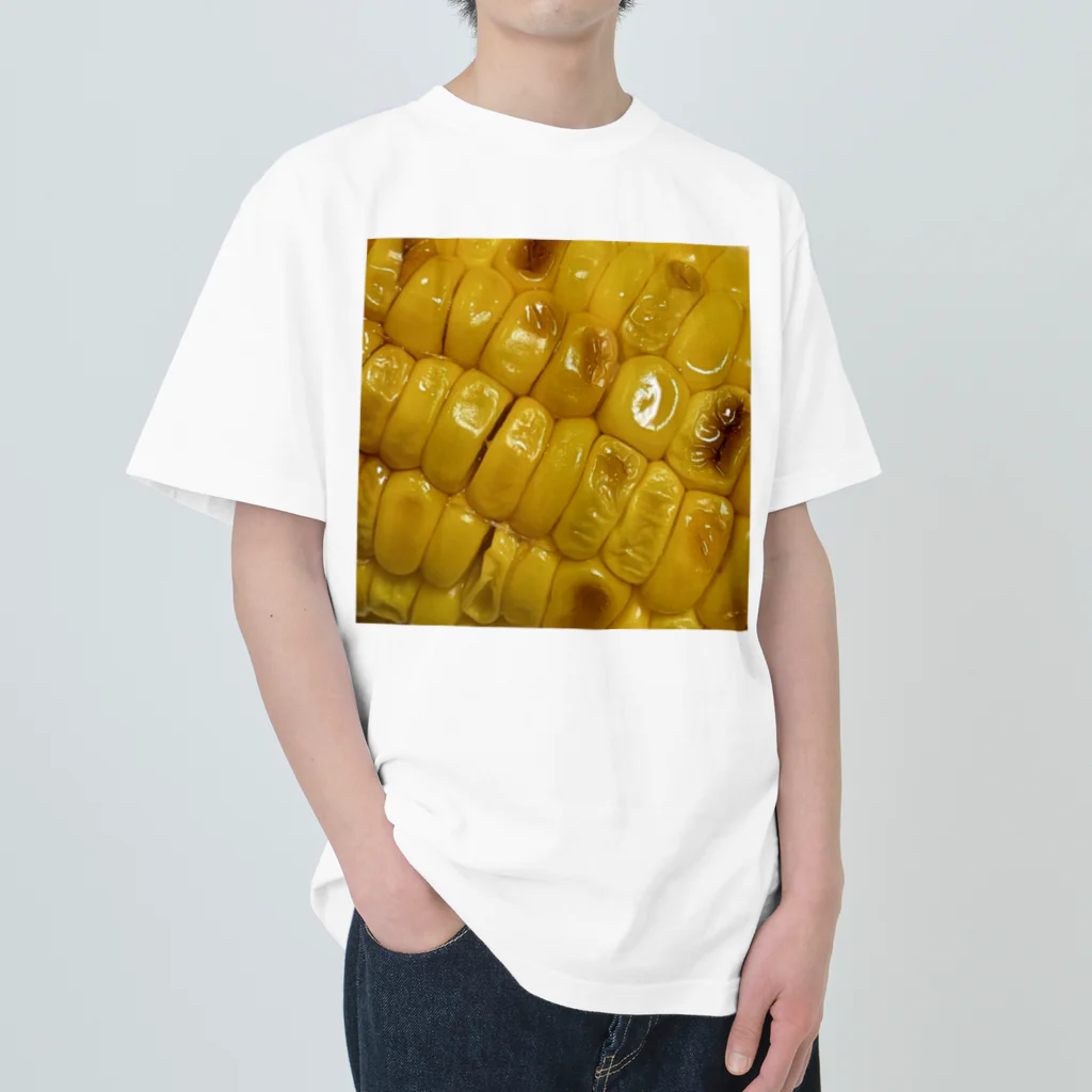 あゆのしおやきの焼きとうもろこし Heavyweight T-Shirt