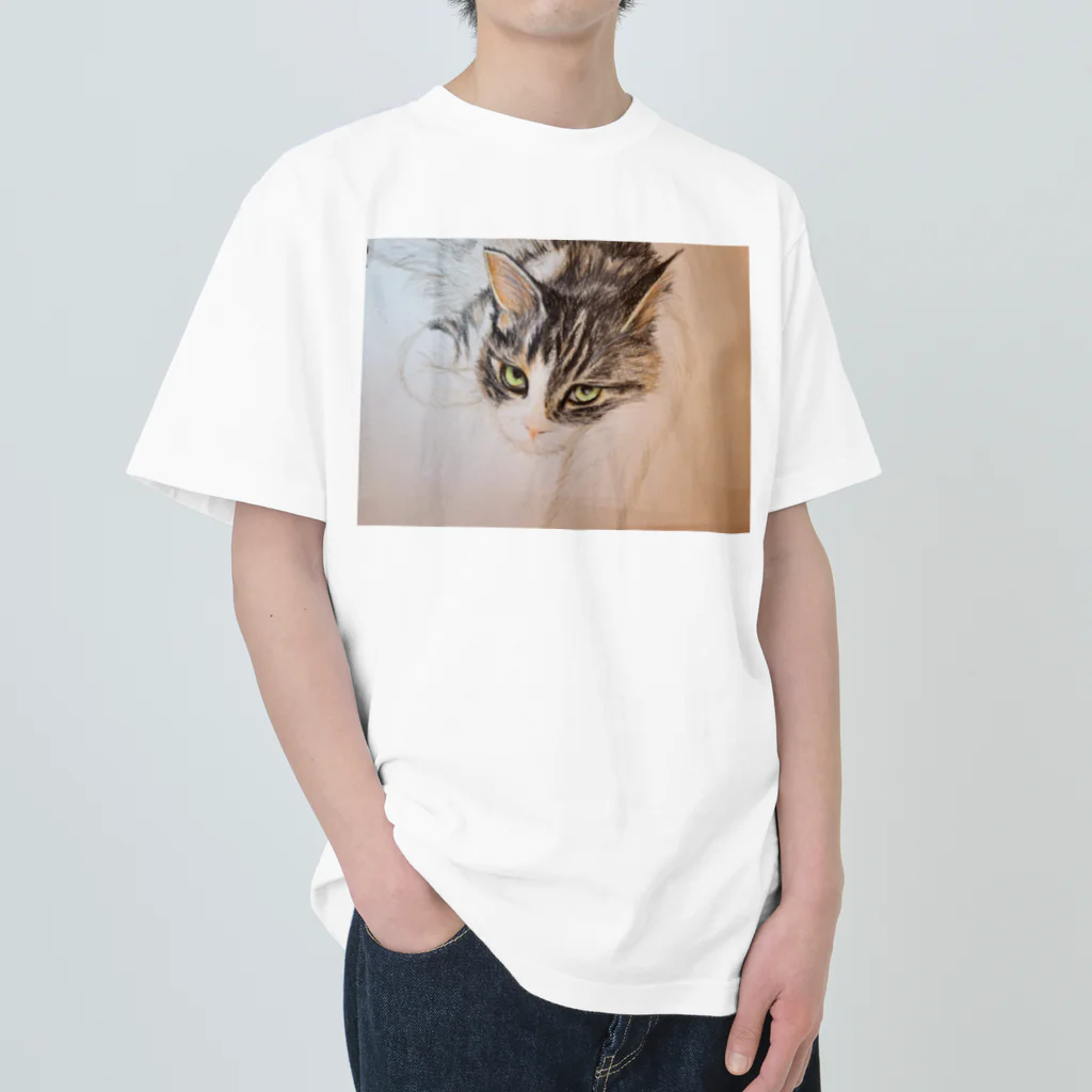 ねむいさかなのお店の愛猫 Heavyweight T-Shirt