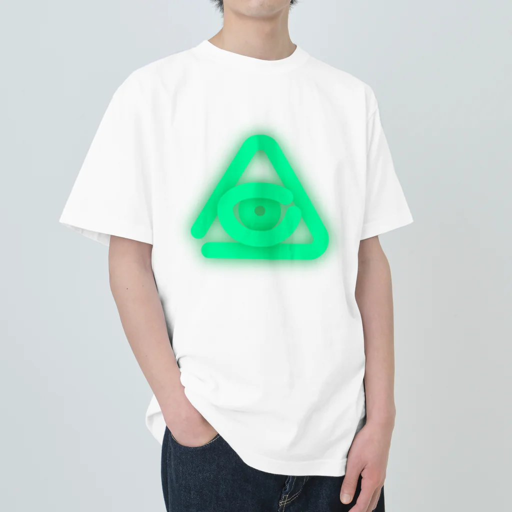 atomic_tanukiのプロビデンスの目(ネオン) ヘビーウェイトTシャツ